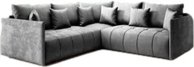 Produktbild von FURMEB24 - Ecksofa ASPEN L -245 x 225 cm, Sofa mit Schlaffunktion und Bettzeugablage, Ecksofa mit Kissen,  Wohnzimmer, L-Sofa, Rechts