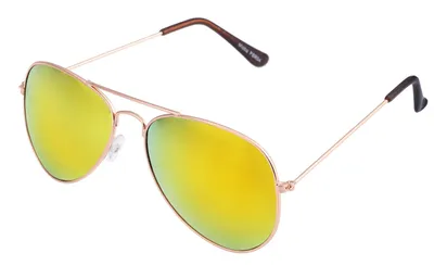 Produktbild von Piloten Brille verspiegelt Gold - DunkelGold