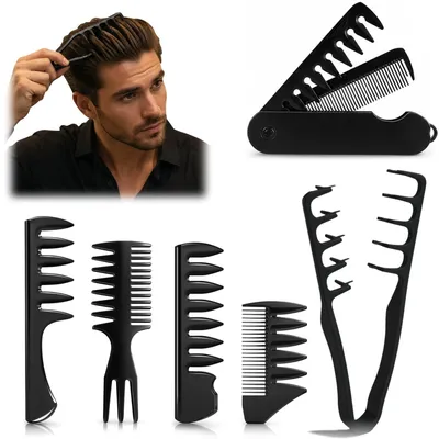 Produktbild von Volumenkamm Textur-Kamm Frisierkamm Set - 6-teilig - Brustkamm - Stylingkamm