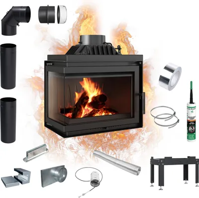 Immagine prodotto di Alimentazione dell'aria del caminetto Inserto in ghisa KRATKI SIMPLE Left 8 kW per set di legna