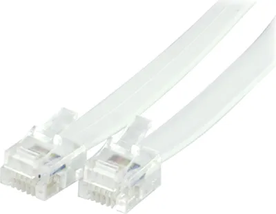 Produktbild von Deltaco DEL-160, 3 m, RJ-12, RJ-12, Stecker, Stecker, Weiß