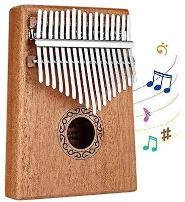 Produktbild von Dripex Kalimba 17 Schlüssel, Finger Daumenklavier Kalimba Thumb Piano Marimba Instrument für Musikliebhaber Anfänger (Mahagoni)