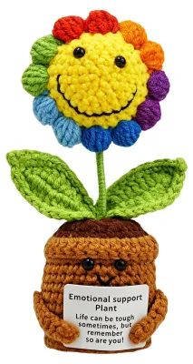 Taschenknuddel Sonnenblume, Mutmach-Geschenk für Paare