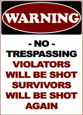 Produktbild von vianmo Holzschild 40x30 cm Warning no trespadding