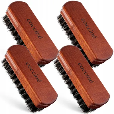 Produktbild von Coccine 4er-Pack Holz-Schuhbürsten Dunkles Rosshaar
