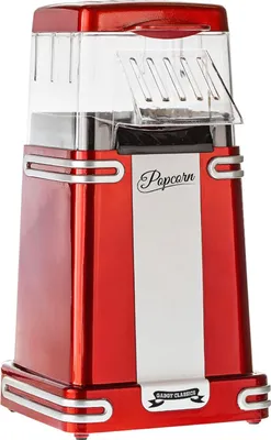Zdjęcie produktu dla Retro maszyna do popcornu - maszyna do popcornu na gorące powietrze do zdrowych przekąsek 100% beztłuszczowy pojemnik na popcorn