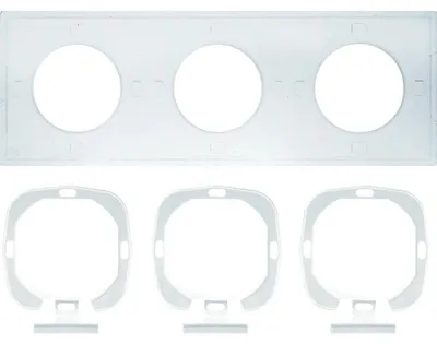 Produktbild von Berker Dichtungsset S.1, 3-fach, mit Flansch für Unterputzinstallationen, IP44, transparent, 1 Stk.