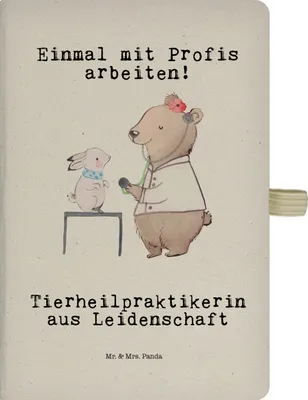 Produktbild von Mr. & Mrs. Panda Kladde Tierheilpraktikerin Leidenschaft - Transparent - Geschenk, Adressbuch, Reisetagebuch, Tagebuch, Journal, notizbuch