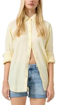 Productafbeelding van s.Oliver damesblouses – Oversized, van mousseline, met lange mouwen
