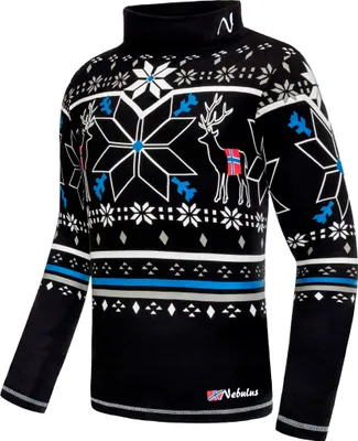 Produktbild von Nebulus Rolli Norweger-Style, Pulli COASTER Herren, Rollkragen , langarm , P6191 - Herren, schwarz-weiß, 3XL