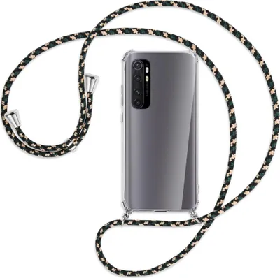 Produktbild von Handykette Backcover-Schutzhülle mit Band (Metall silberfarben) für Xiaomi Mi Note 10 Lite - camouflage