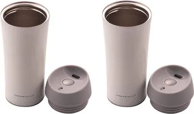 Produktbild von Famanu Thermobecher Set 2 Stück - 400 ml, Edelstahl