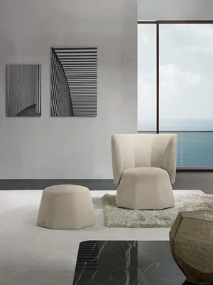 Zdjęcie produktu dla Hocker Design Holz Italienische Möbel Luxus Wohnzimmer Modern Fußhocker Grau