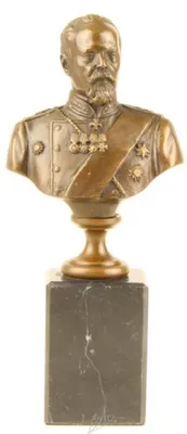 Immagine prodotto di Casa Padrino busto di figura in bronzo Ministro Sergei Y. Witte 19,6 x 8,7 cm - Scultura Militaria Russia