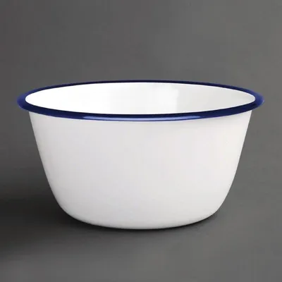 Produktbild von Olympia emaillierte Dessertschalen weiß-blau 7,5cm