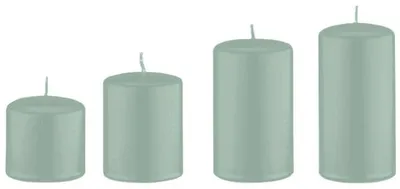 Produktbild von 4er Kerzen Adventset abgestuft Seafoam Seemoos Ø 60 mm (Höhen 60, 80, 100 und 120 mm)