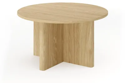 Produktbild von Masseno Couchtisch TRAVE 90 cm Kaffetisch für Wohnzimmer Sofatisch Wohnzimmertisch Eichefarben