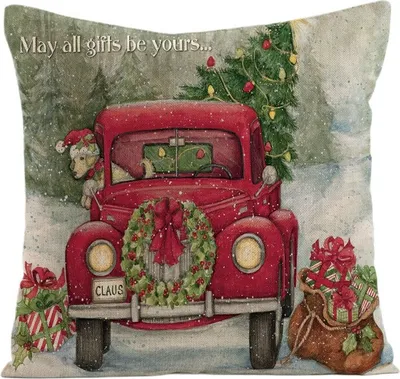 Image de Taie d'oreiller 45 cm x 45 cm motif de noël noël sous173