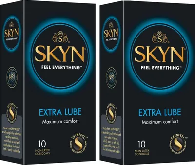 Produktbild von 20 Stück Kondome SKYN Extra Lube Extra Feucht Latexfrei Gefühlsecht 53mm Breite