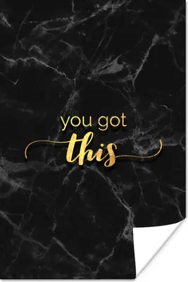 Produktbild von MuchoWow® Poster Zitate - Motivation - Gold - Marmor 40x60 cm - Plakate für die Wand - Poster Babyzimmer