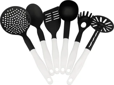 Produktbild von Küchenhelfer - Küchenbesteck Set 6 tlg. in schwarz - weiss