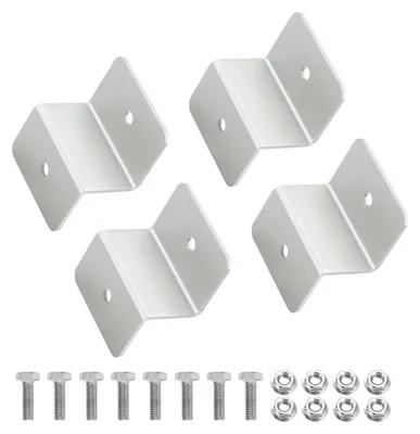 Z-Halterungen für Solarmodule, 4 Stück, Aluminium, 30 mm, silber
