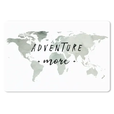 Produktbild von MuchoWow® Mauspad Mousepad Weltkarte - Abenteuer mehr - Aquarell 27x18 cm - Mousepads - Maus Mat - Pad - Mausunterlage - Büroartikel - Desk Matten