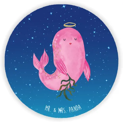Produktbild von Mr. & Mrs. Panda Kühlschrankmagnet Sternzeichen Jungfrau - Sternenhimmel Blau - Geschenk, magnet für pinwand, Meerjungfrau, Geburtstag September, haftmagnet, Jungfer