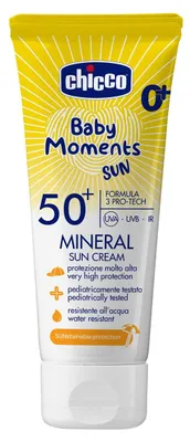 Immagine prodotto di Crema solare per bambini con minerali e fattore di protezione SPF 50 Chicco