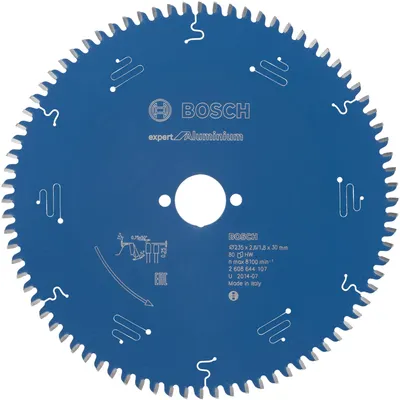 Image de Lame de scie circulaire pour aluminium 235 x 30 x 1,8mm 80 dents - BOSCH EXPERT - 2608644107