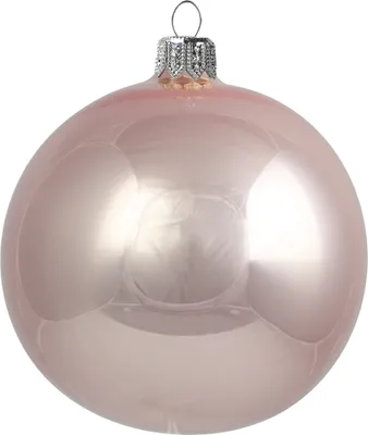 Produktbild von Pastellrosa glänzende retro Kugel