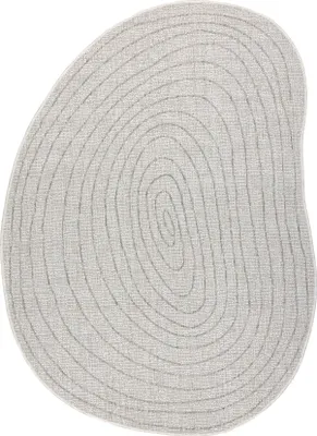 Produktbild von ORGANIC 2743 Sisalteppich Baumringstumpf Ecru / grau – natürliche, moderne unregelmäßige Form beige 240x330 cm