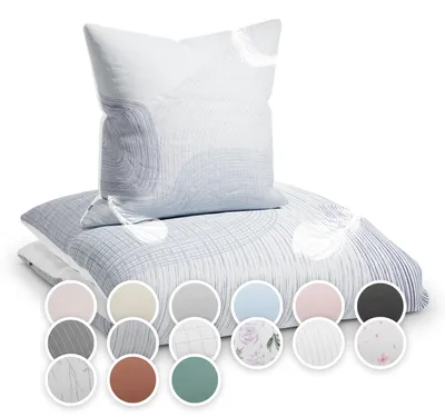 Produktbild von sleepwise Bettwäsche 155x200 Sommer Bettwäsche 2tlg- , Traumhaft Weich, Atmungsaktiv, Bügelfrei & Knitterfrei - Bettbezug Set aus gebürsteter Mikrofaser mit 80x80cm Kissenbezug, Waves & Water