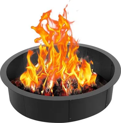 Produktbild von 45 Zoll Grillring - 254 cm Höhe - robuster Kohlenstoffstahlbeschichtung - Camping für Anfänger