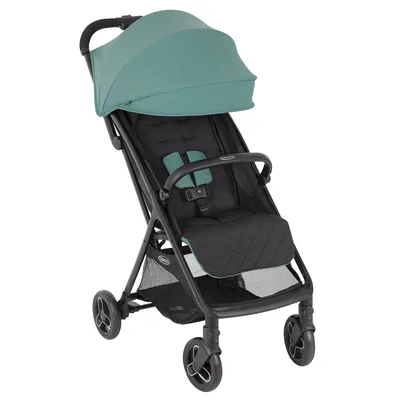 Produktbild von Graco Myavo™ Reisebuggy, ab Geburt bis ca. 4 Jahre (bis 22 kg), leicht, schnell zusammenklappbar, zusammengeklappt freistehend, großer Staukorb, inkl. Regenverdeck, Mint