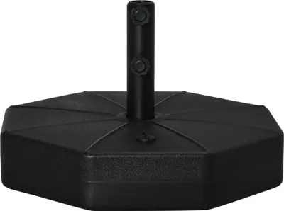 Obrázek produktu pro Stojan na slunečník – podstavec naplnitelný vodou – hmotnost s vodou 28 kg – hmotnost s pískem 40 kg – pro terasu a zahradu – nutná montáž – černý