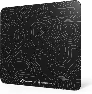 Gaming-Mauspad aus Glas, nano-mikrogeätzt, 450x400 mm, schwarz