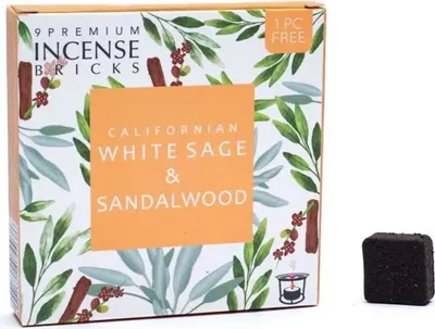 Produktbild von Aromafume Räuchersteine, weißer Salbei und Sandelholz – Packung mit 3 Stück – 40 g