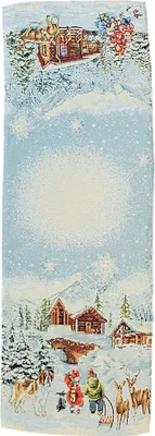 Produktbild von Tischläufer MARLA Winterlandschaft Polyester Baumwolle 35 x 100 cm