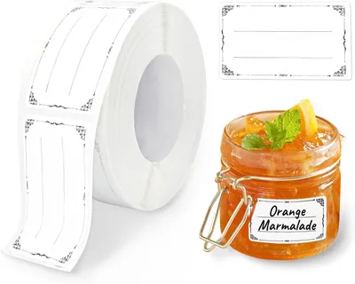 Obrázek produktu pro Samolepicí štítky na sklenice – Štítky do mrazáku – Vhodné do kuchyně – Na lahve s potravinami – Na džem – Na konzervy