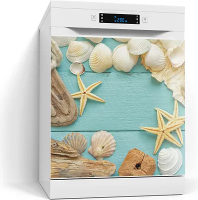 Produktbild von DEQORI Magnetmatte Spülmaschine beschreibbar 60x60 cm 'Meeresmärchen' Magnetfolie