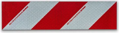 Produktbild von Orafol Kfz-Warnmarkierung weiss/rot 141mm 1m linksweisend 5921M