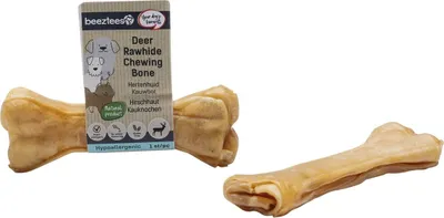 Produktbild von Beeztees Hundesnack Hirschhaut Kauknochen, Maße: 12 cm
