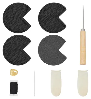 Taschen-Eckreparatur-Set mit Lederpatches, Nähzubehör