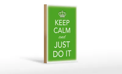 Produktbild von Holzschild Spruch 12x18cm Keep Calm and just do it