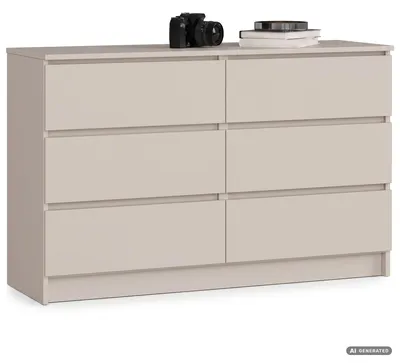Produktbild von Kommode K120 Kaschmir 120 cm 6 Schubladen 120x40x77 cm