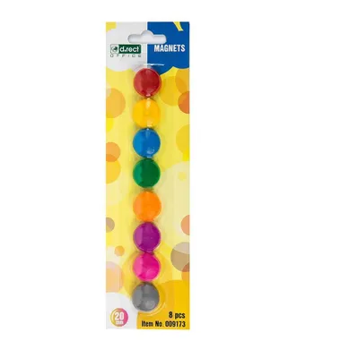 Produktbild von Magnete für Tafel D.Rect 20 mm, Set mit 8 Stück, bunte Knöpfe