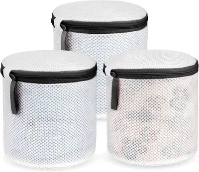 Produktbild von 3er-Einzelhandelspack - Schutzbeutel mit Schnappverschluss - Schutzbeutel für empfindliche Kleidung, Strümpfe, Einwickeltücher und Babyleinwand.