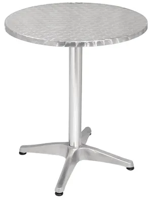 Image de Plateau de table bistrot rond en acier inoxydable, 600 mm