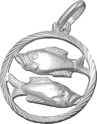 Produktbild von Anhänger Silberanhänger Sternzeichen Fische 925 Echtsilber für Damen